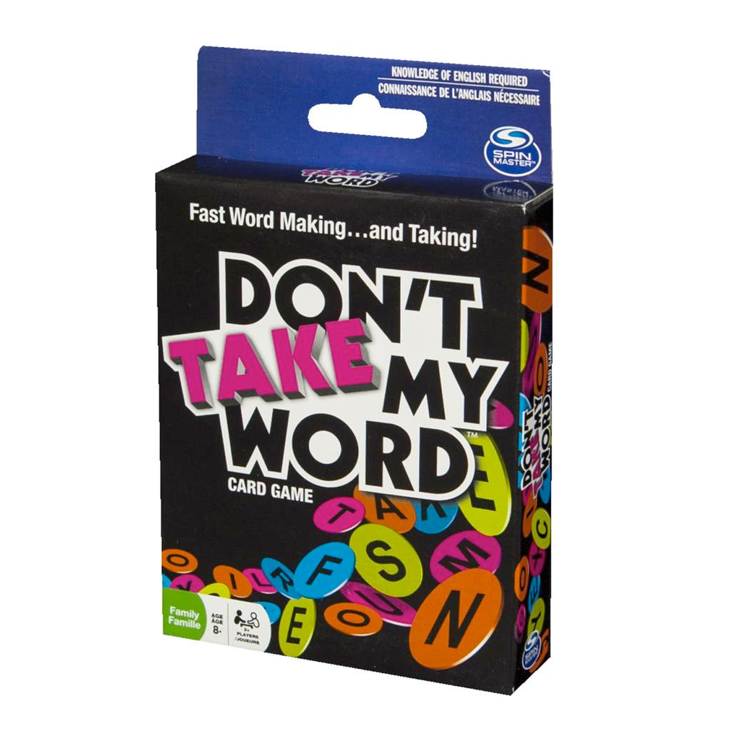 dont take my word card game spin master games making a card in word
